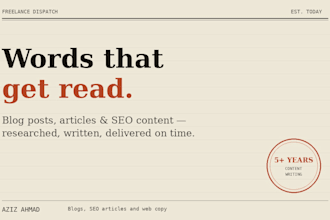 write engaging SEO content, blog posts and articles