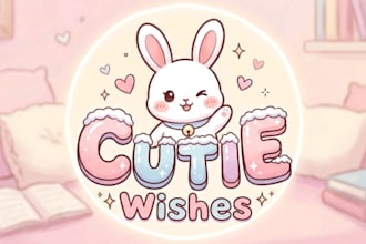 design a cute kawaii logo vtuber streamer for your