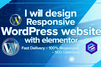 design a responsive wordpress website with elementor