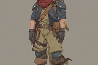 sci fi character illustration or sci fi character art