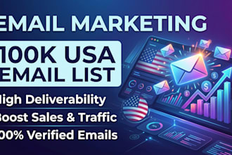send 250k bulk email blast, email campaign and email marketing