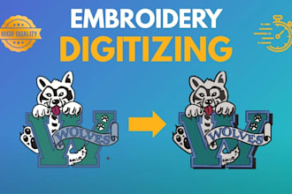 do custom embroidery digitizing and convert logo to dst
