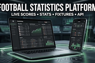 build a football statistics website with live scores and match data