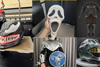 3d print and paint cosplay mask, helmet, armor, costume for halloween cosplay