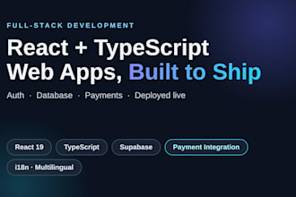 build a react typescript web app with supabase and payment integration