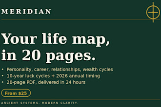 read your bazi chart and write your 20page life operating manual