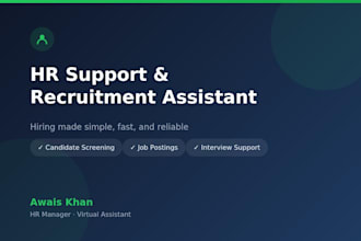 be your HR support and recruitment assistant