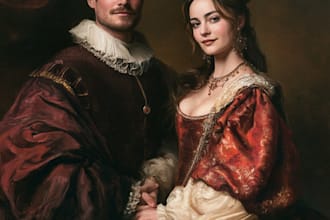 oil painting portrait and oil painting illustrations