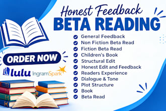 beta read fiction structural edit honest feedback dialogue