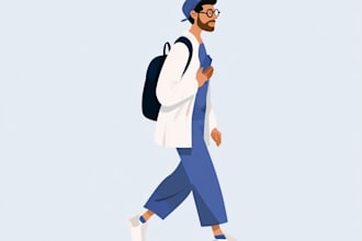 create flat minimalist vector illustration