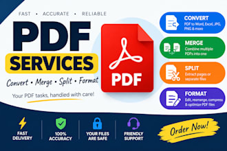 convert, merge, split and format PDF files