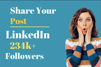 share your content with linkedin 234k audience, shoutout, promote