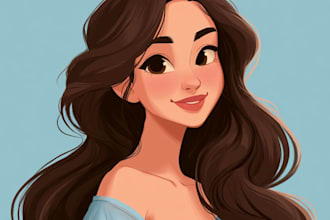 portrait into a disney style cartoon
