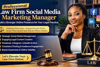 do law firm social media marketing manager, for, attorney, lawyer, law firm