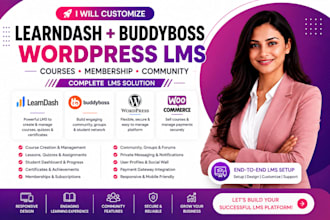 customize learndash buddyboss wordpress lms courses membership community