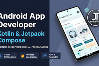 develop a custom expert android app in kotlin, jetpack compose and firebase