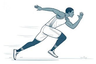 draw minimalist illustration sports player