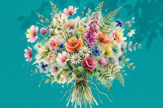 paint watercolor flowers and botanical illustrations