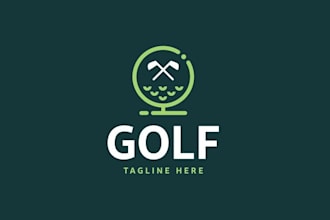 design a professional golf, golf club tournament logo