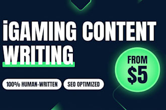 do expert SEO igaming content writing