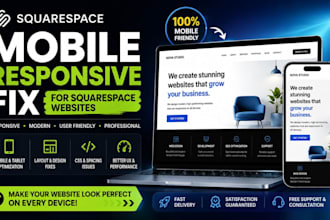fix squarespace website responsive mobile issues professionally
