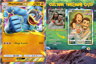 design pokemon cards, trainer cards, stickers and custom card expansions