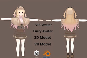 vrchat avatar vrc avatar anime avatar vr character nsfw 3d model furry avatar