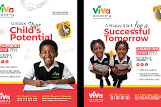 design back to school posters and school admission flyers