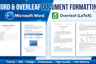 format and design ms word and latex overleaf documents