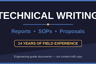 write technical documentation, reports, and proposals