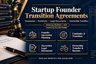 draft secure startup ownership transfer and buyout agreements as a US attorney