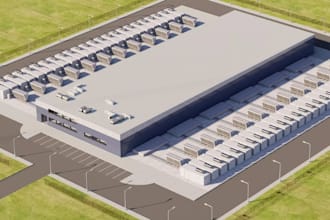 design data center building, factory masterplan, industrial warehouse exterior