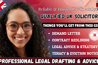 be UK solicitor for contract review, demand letter, advice, letter before claim