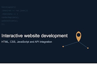 develop an interactive website with API integration