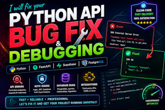 fix your python fastapi supabase or rest API bugs