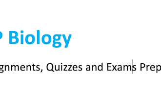 create exam, test , quizzes and lessons for ap biology