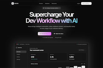 build a modern website landing page in react, tailwind etc