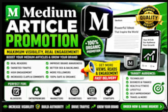 do massive medium article promotion, medium followers to boost engagement