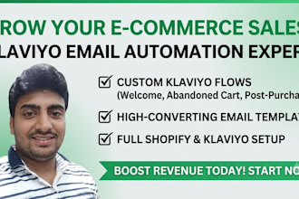 setup high converting klaviyo email flows and shopify email marketing