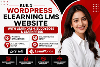 build wordpress elearning lms website with learndas, buddyboss learnpress