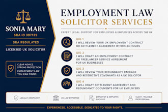 review your UK employment contract or settlement agreement as UK solicitor
