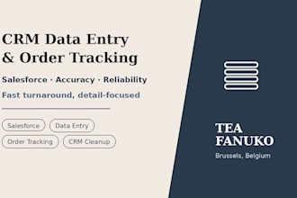 do CRM data entry and order tracking in salesforce