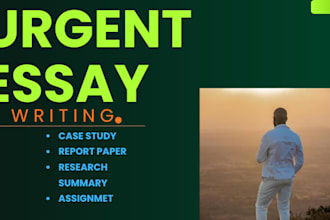 do urgent essay writing, research and summary as an essay writer