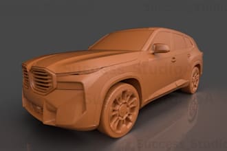 design 3d printable vehicle model, 3d truck, interior and exterior 3d car model