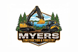 make incredible wonderful construction logo for your company