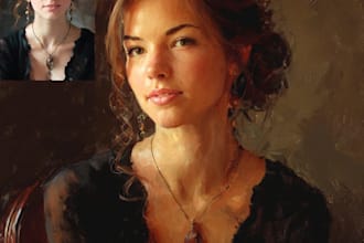 turn your favorite photo into a realistic art portrait