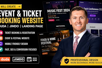 create duda ticket event booking website festival website jimdo web landing page
