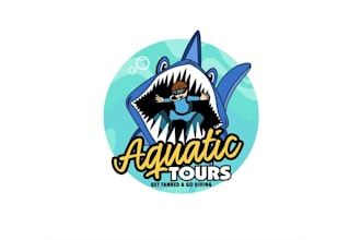 design sporty scuba business dive deep sea logo