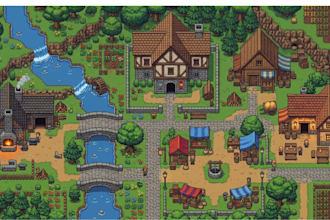 create 2d top down rpg maker godot pixel art tileset level design game map asset