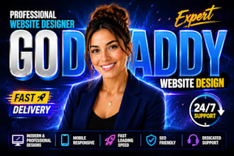 design or redesign your godaddy website using godaddy website builder
